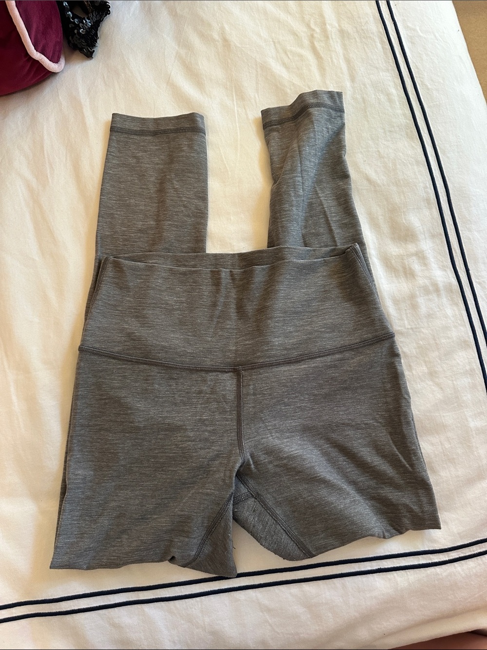 lululemon athletica Heather Gray High-Waist Workout Leggings